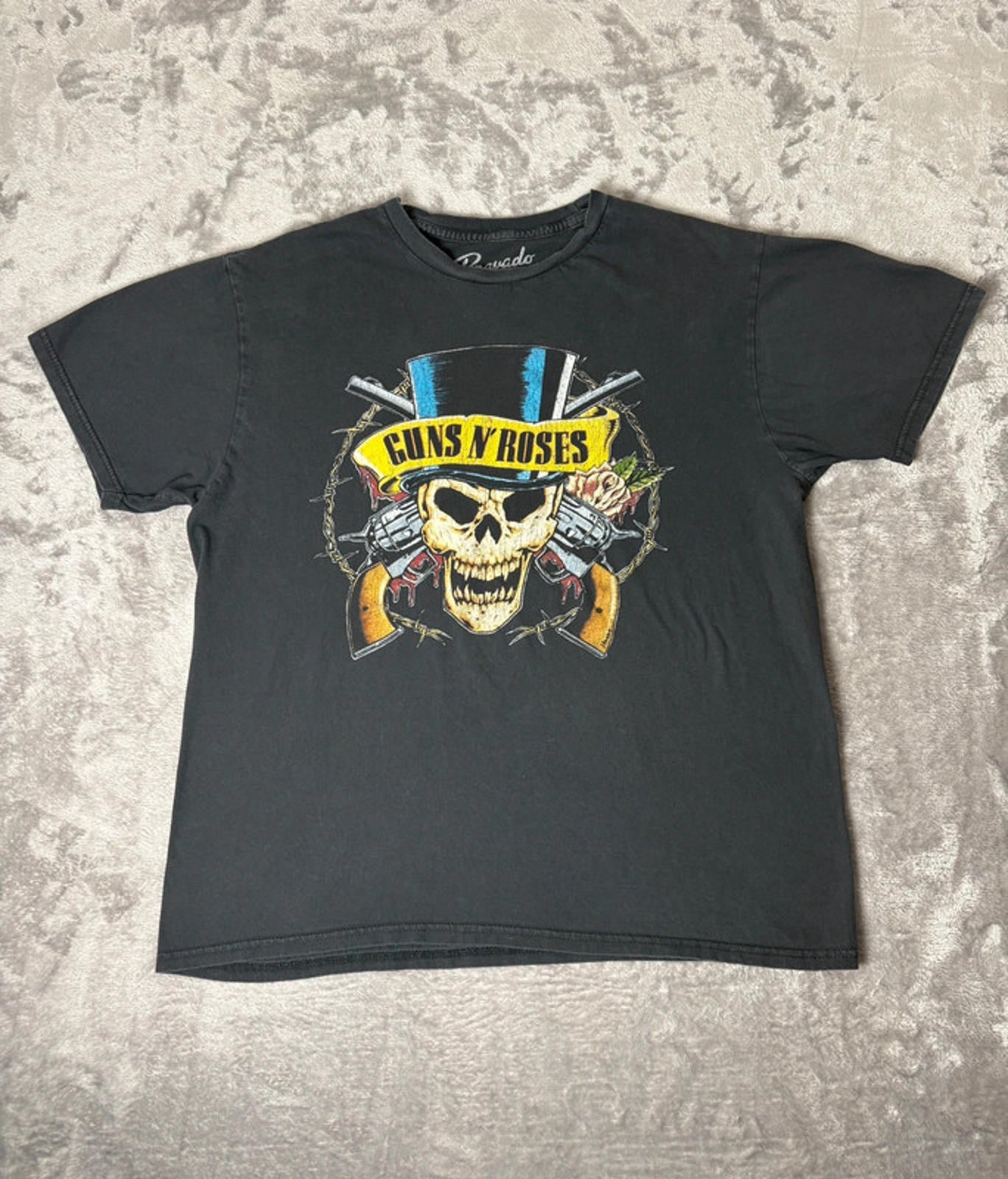 Guns N’ Roses Skull Graphic T-Shirt (L) Men’s Bravado 100% Cotton