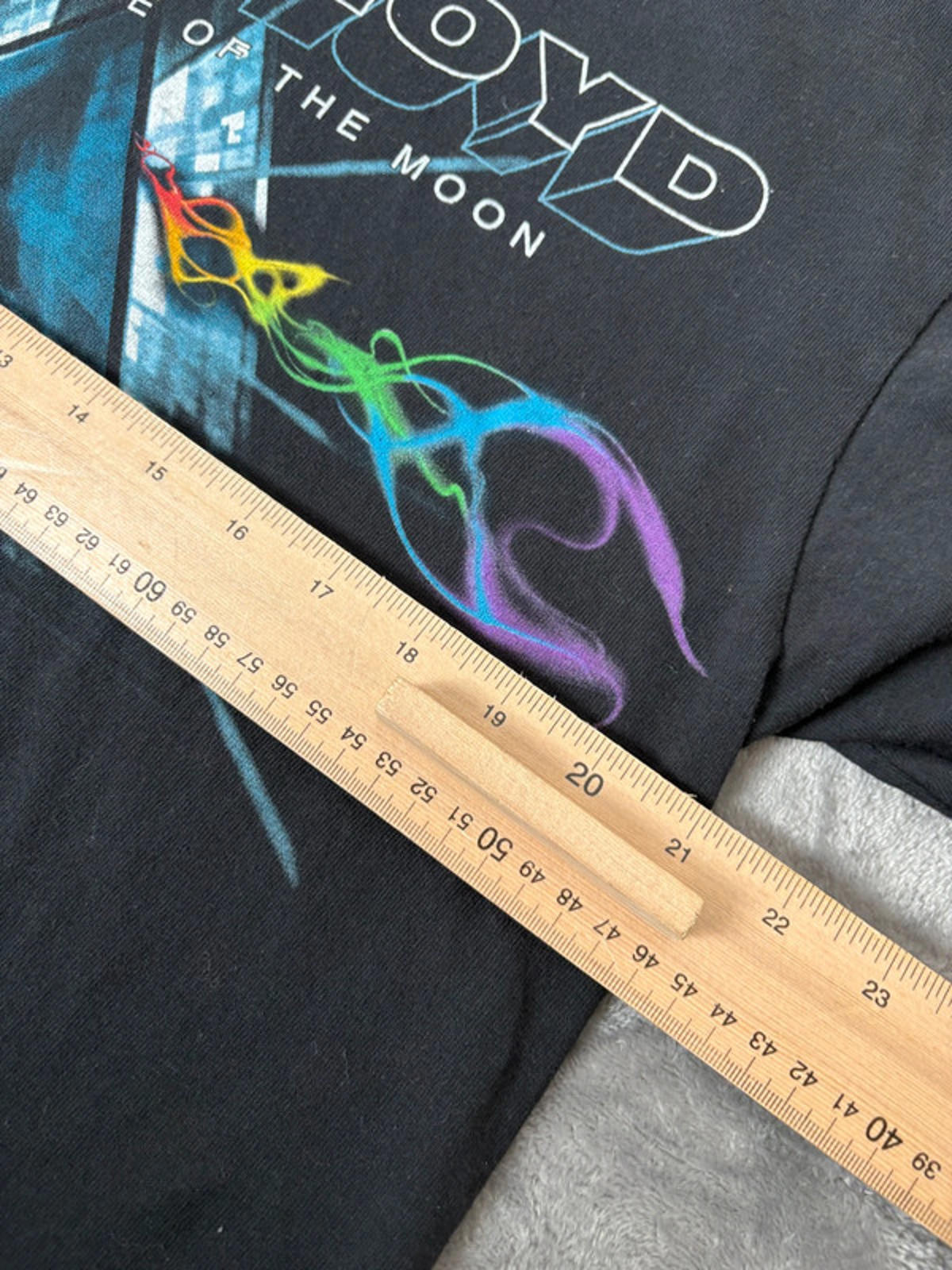 Pink Floyd Dark Side of the Moon Graphic Tee (L) Men’s Liquid Blue Black Rock Band Shirt