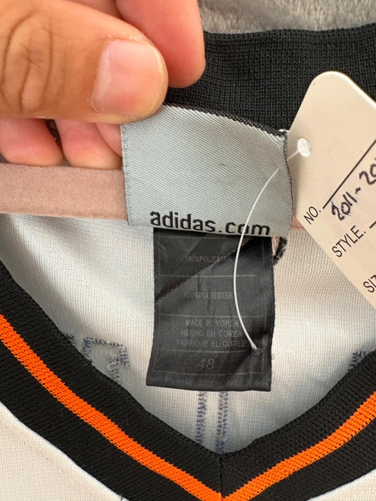 Adidas New York Knicks Jeremy Lin 17 NBA Jersey (XL) White Orange Vintage 2011