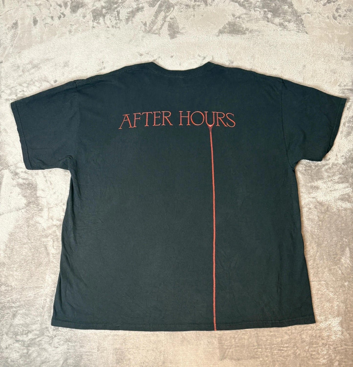 The Weeknd After Hours XO Official Tour Merch Double-Sided Graphic Tee Black XXL