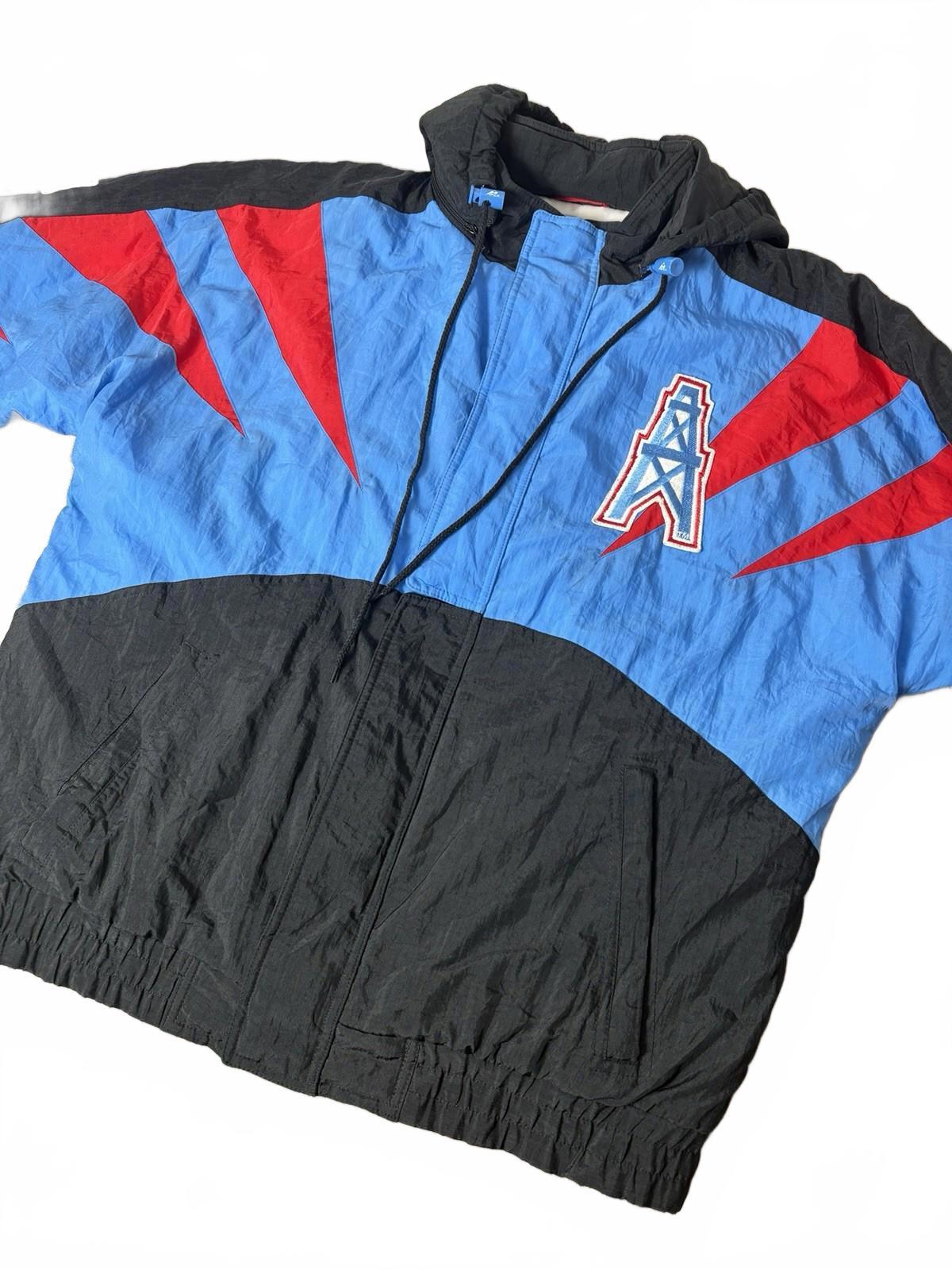 Vintage Houston Oilers NFL Apex One Pro Line Jacket M Rare Retro usa 90s