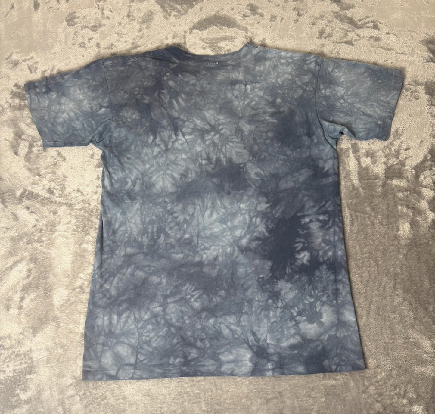 Vintage Winter Landscape Tie-Dye Tee (L) Single Stitch Native Camp Scene 90s Art