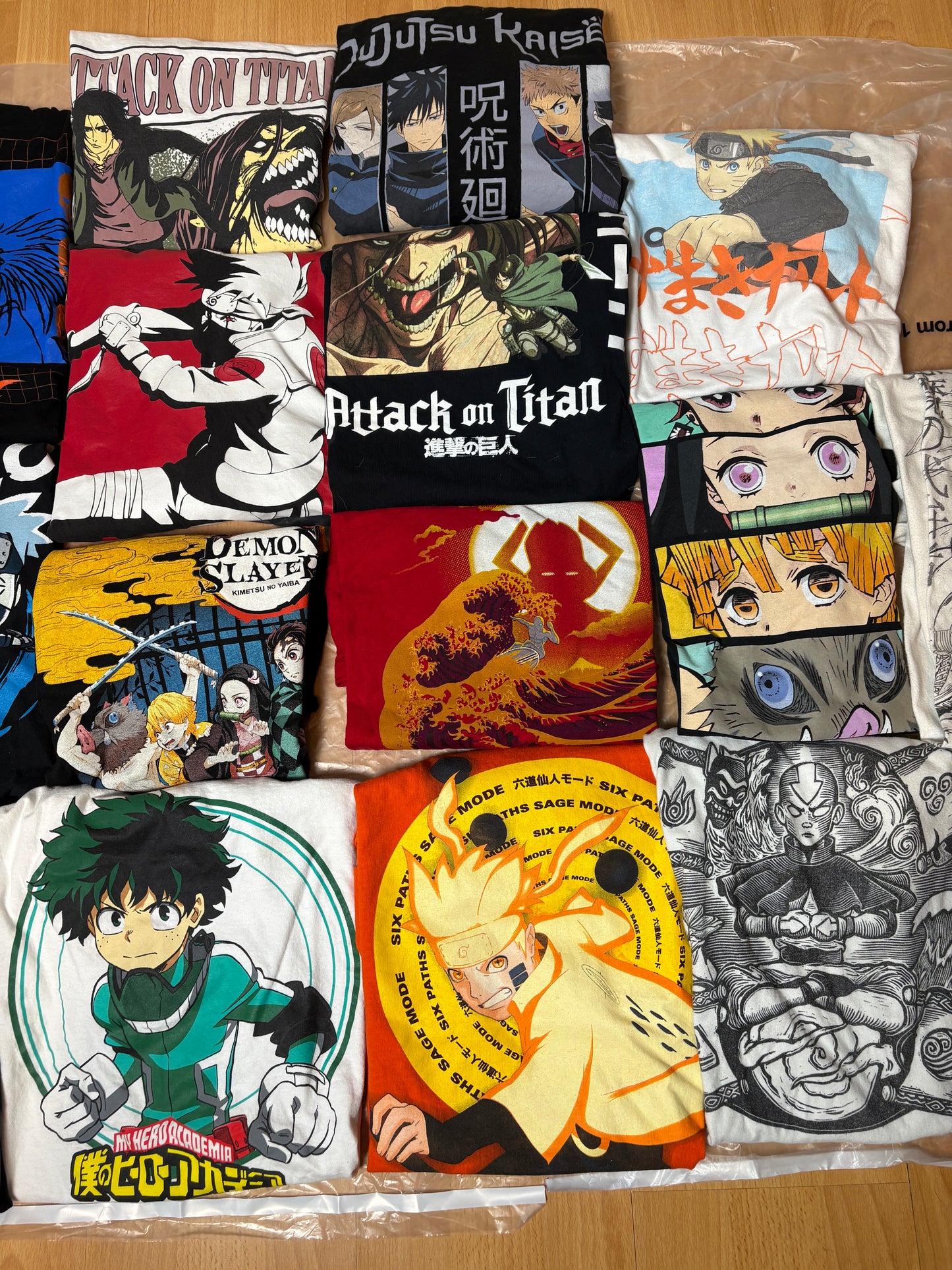 Anime Graphic T-Shirt Mystery Bundle (15Tees β Mixed Sizes & Graphics, Grade A)