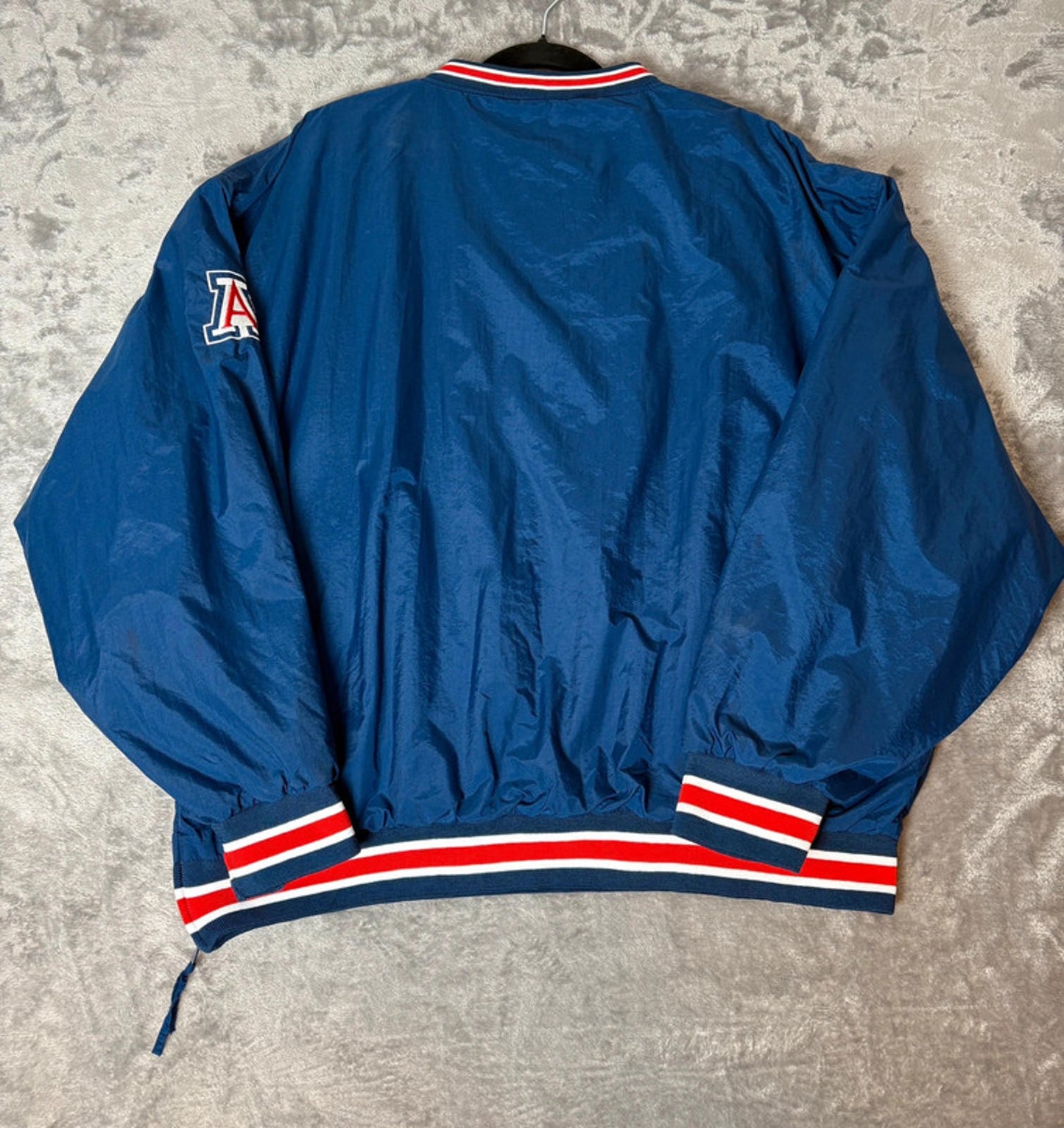 Vintage University of Arizona Windbreaker Jacket - Genuine Stuff - Blue/Red Mens XL