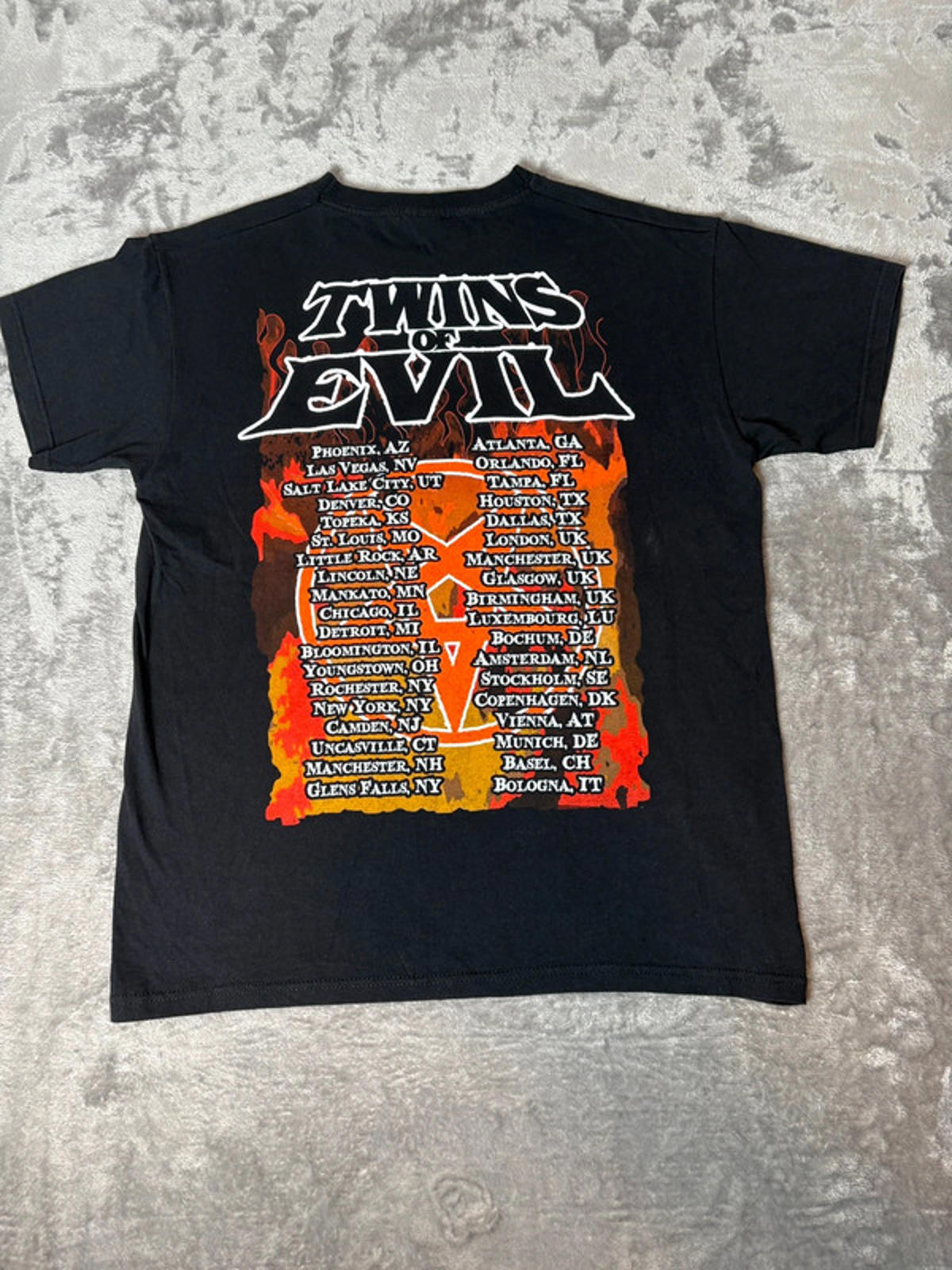 Rob Zombie Marilyn Manson Twins of Evil Tour 2012 Band Tee M Rock Shirt