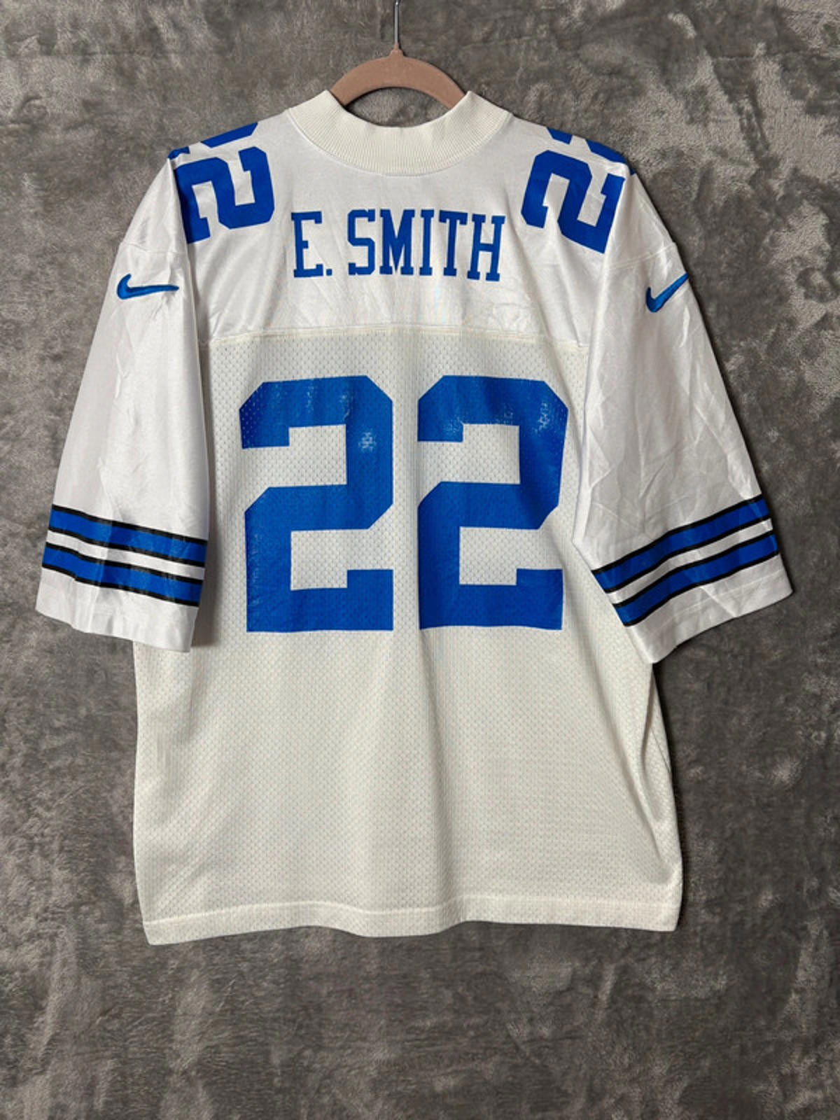 Vintage Nike Team NFL Dallas Cowboys 22 Emmitt Smith Jersey XL Young 90s Authent