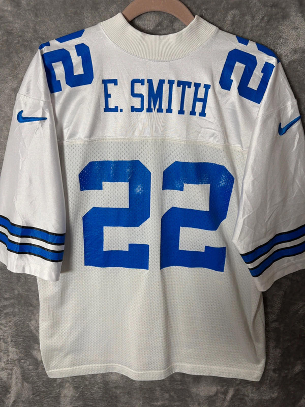 Vintage Nike Team NFL Dallas Cowboys 22 Emmitt Smith Jersey XL Young 90s Authent