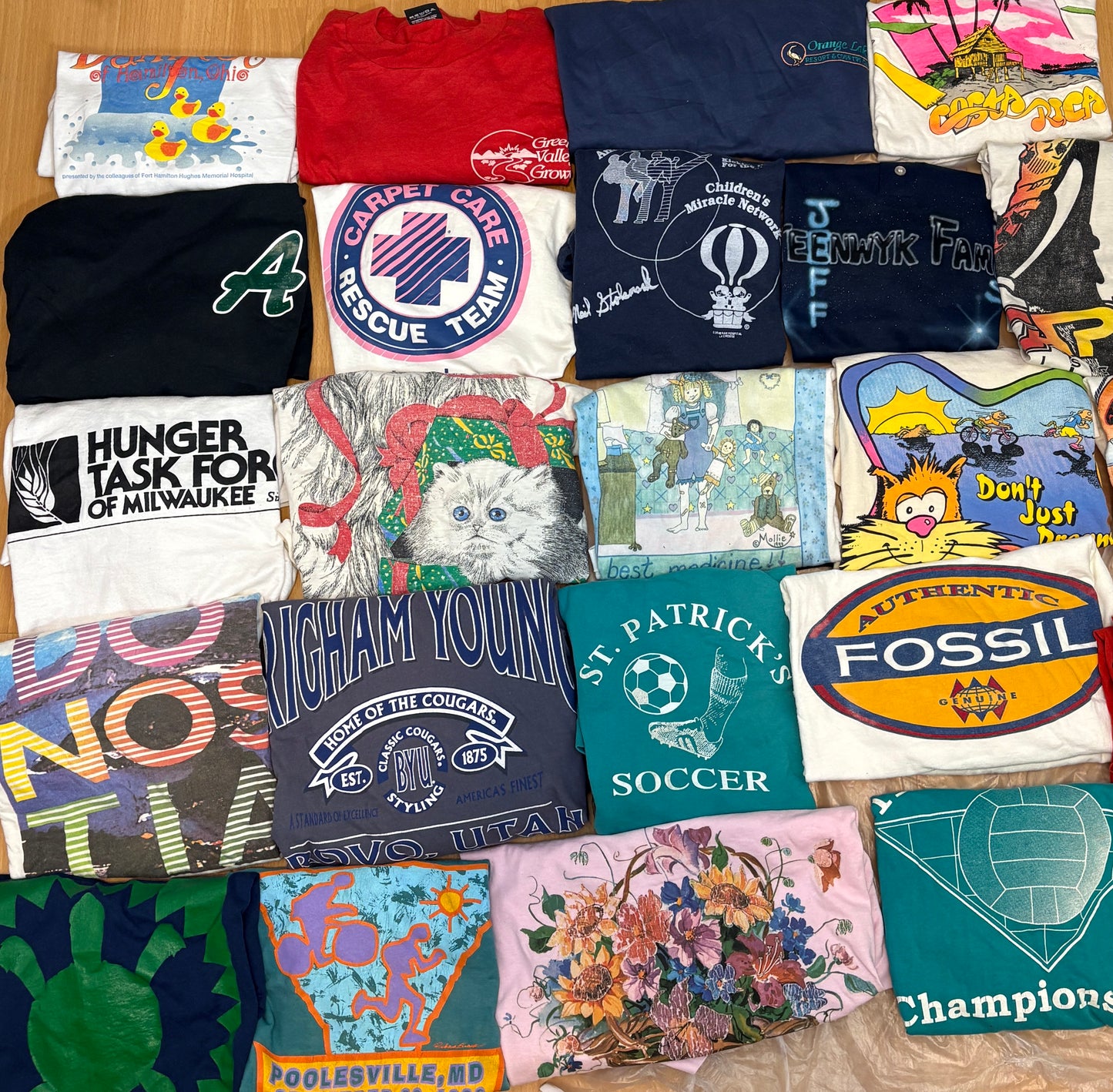 15x Single Stitch T-Shirts Lot (90s Vintage) – Grade A/B – USA & Promo Tees