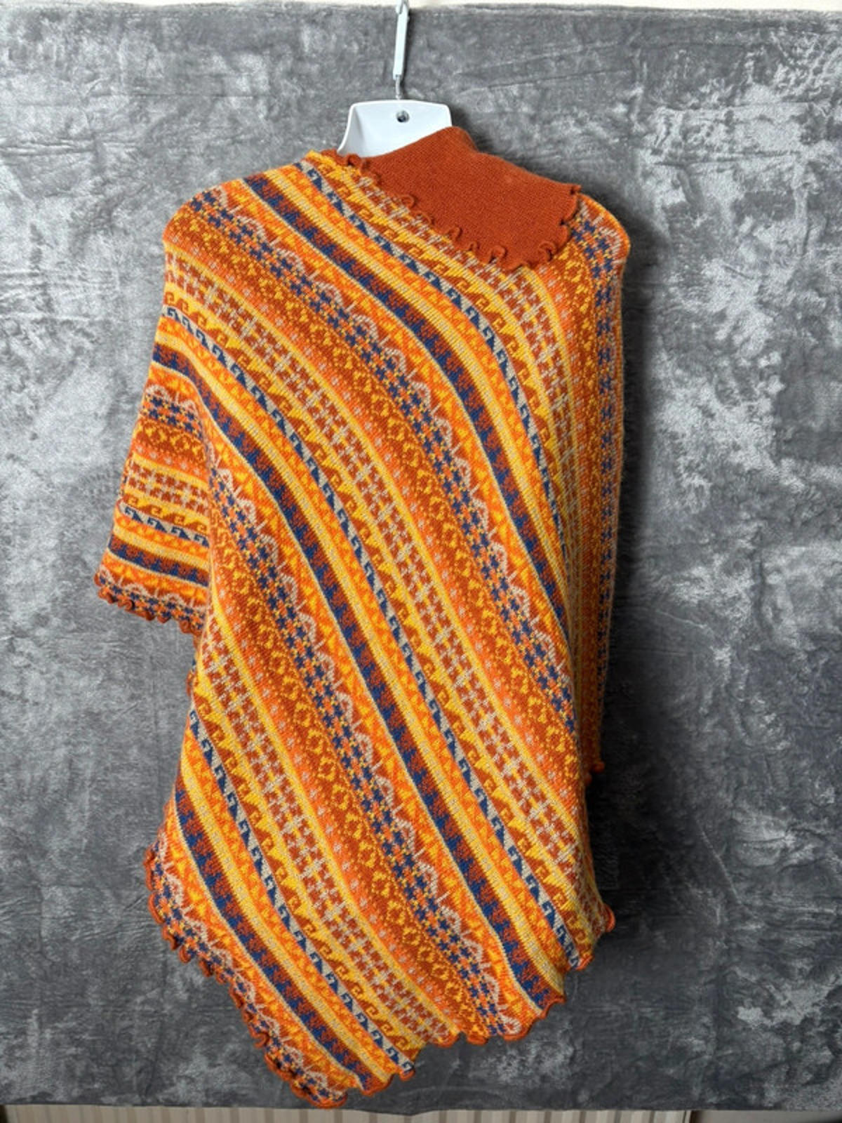 Handmade Peruvian Multicolor Alpaca Poncho - One Size