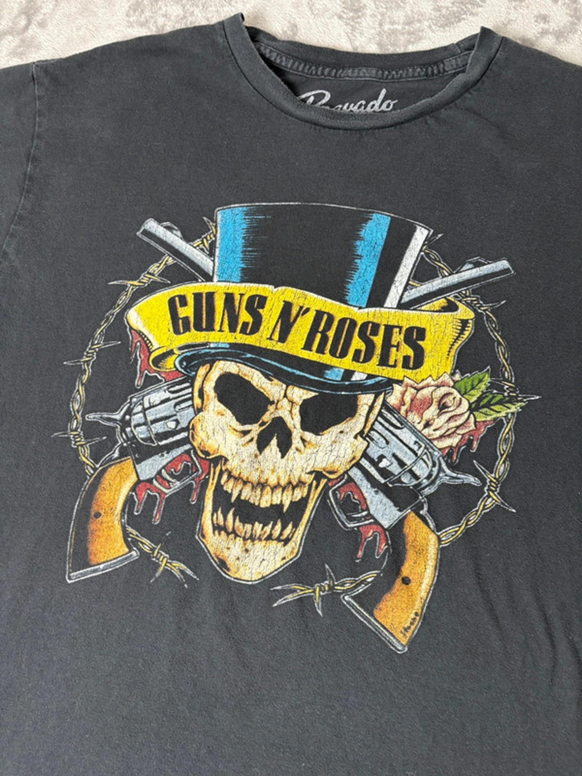 Guns N’ Roses Skull Graphic T-Shirt (L) Men’s Bravado 100% Cotton