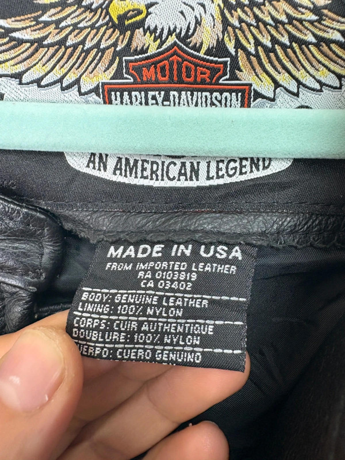 Harley-Davidson Leather Jacket American Legend Made in USA Black Men’s XXL