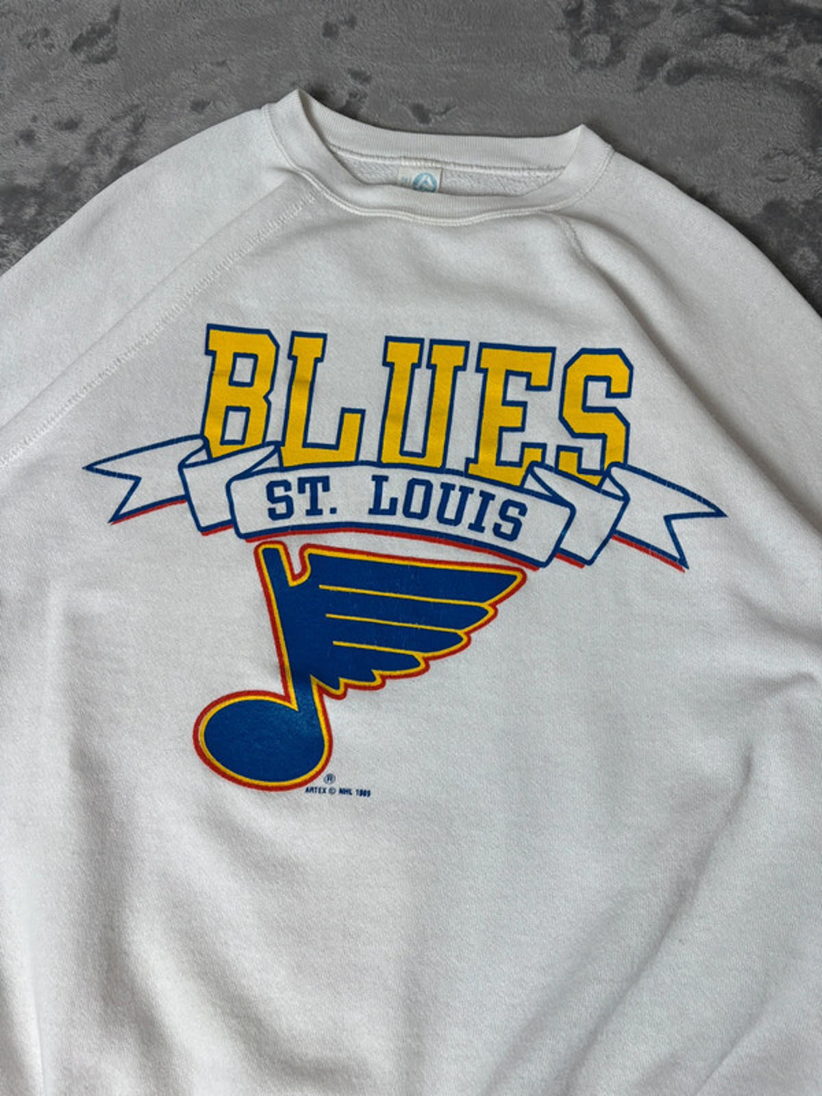 Vintage 1989 St. Louis Blues NHL Sweatshirt Artex Size L USA Made