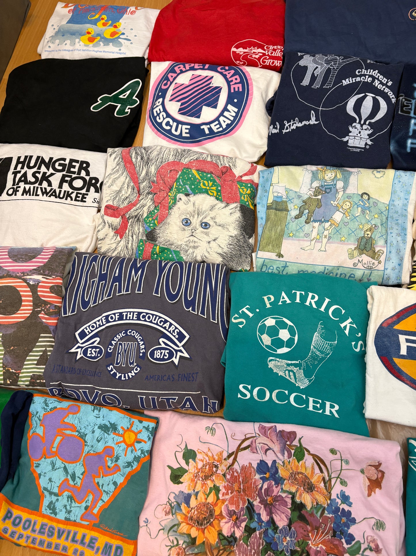 15x Single Stitch T-Shirts Lot (90s Vintage) – Grade A/B – USA & Promo Tees