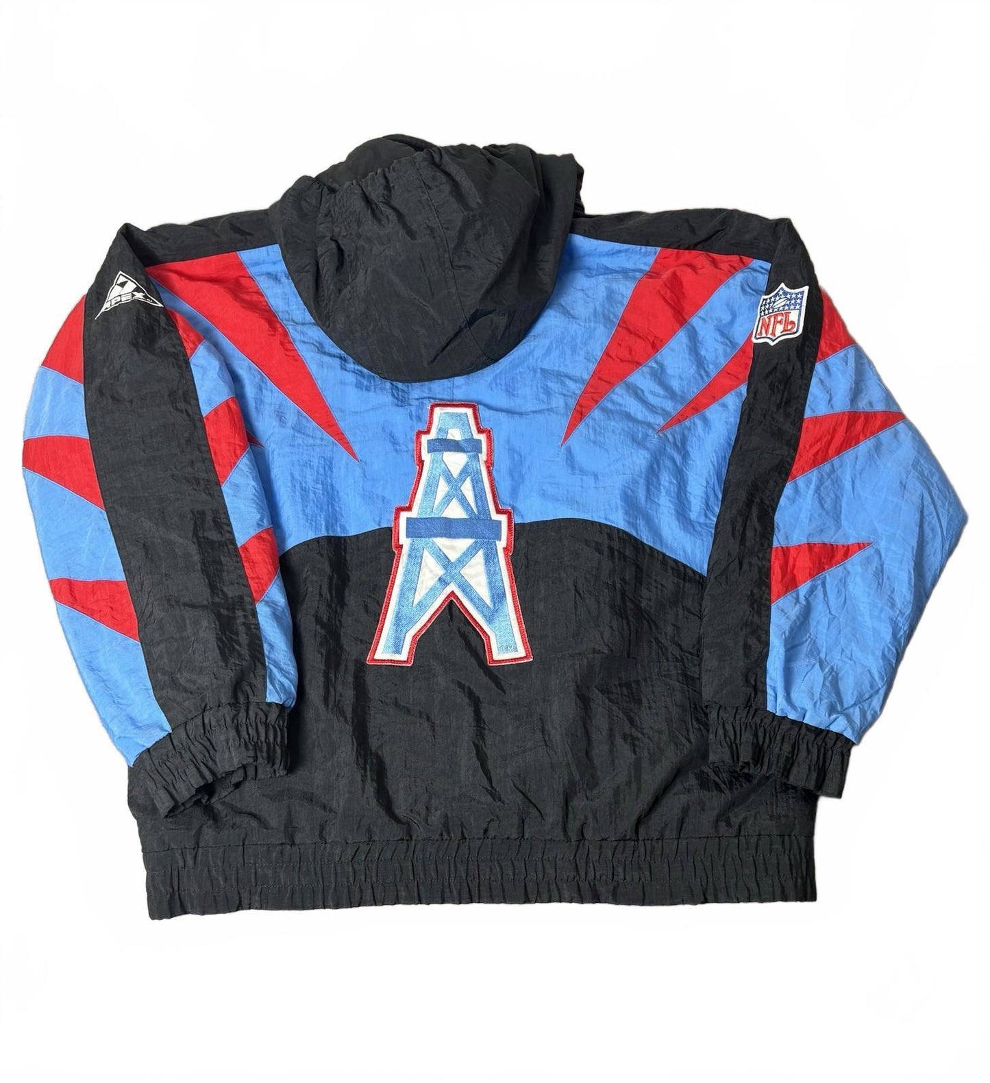 Vintage Houston Oilers NFL Apex One Pro Line Jacket M Rare Retro usa 90s