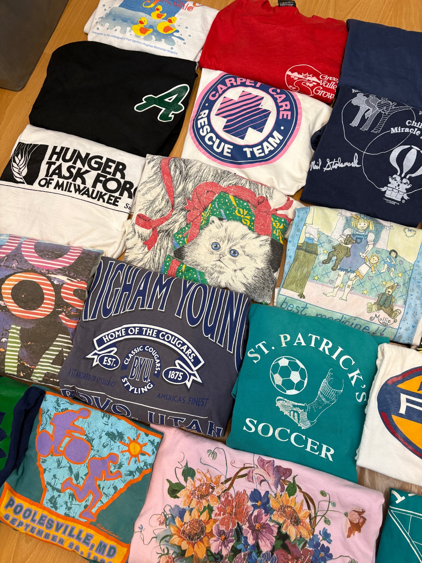 15x Single Stitch T-Shirts Lot (90s Vintage) – Grade A/B – USA & Promo Tees