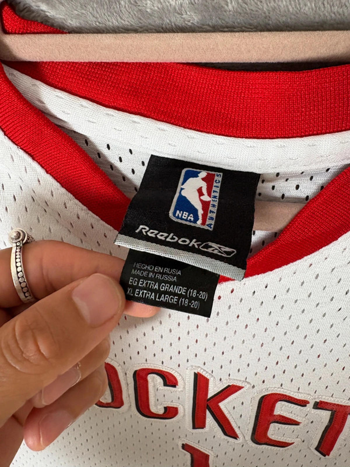 Vintage Reebok NBA Houston Rockets Tracy McGrady 1 Jersey (XL) Men’s White Red