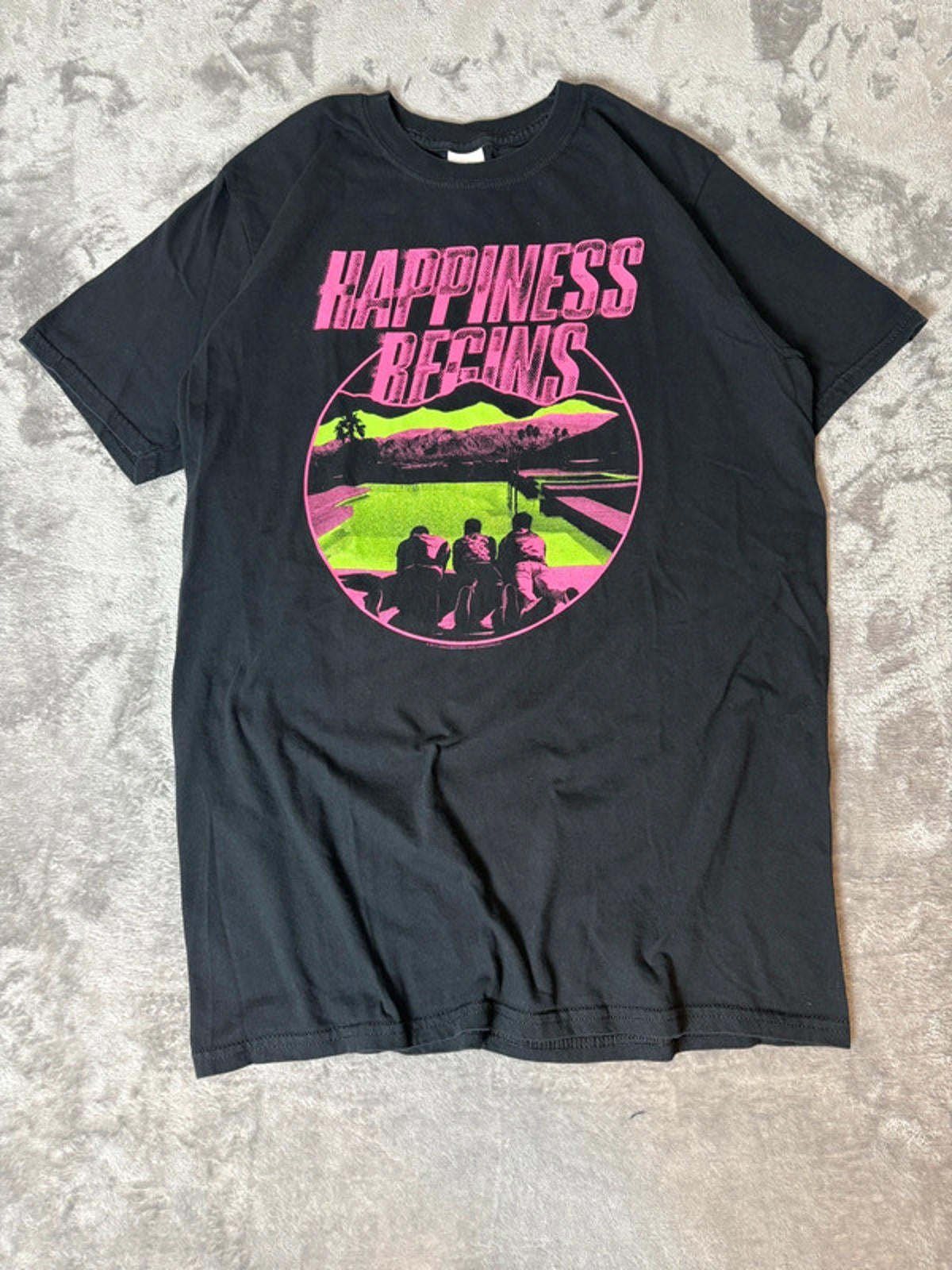 Jonas Brothers Happiness Begins Tour T-Shirt (M) 2019 Black Graphic Band Tee