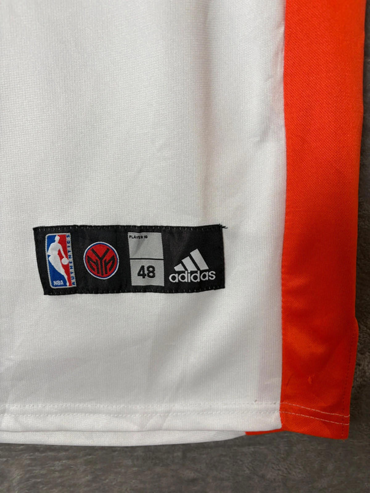 Adidas New York Knicks Jeremy Lin 17 NBA Jersey (XL) White Orange Vintage 2011