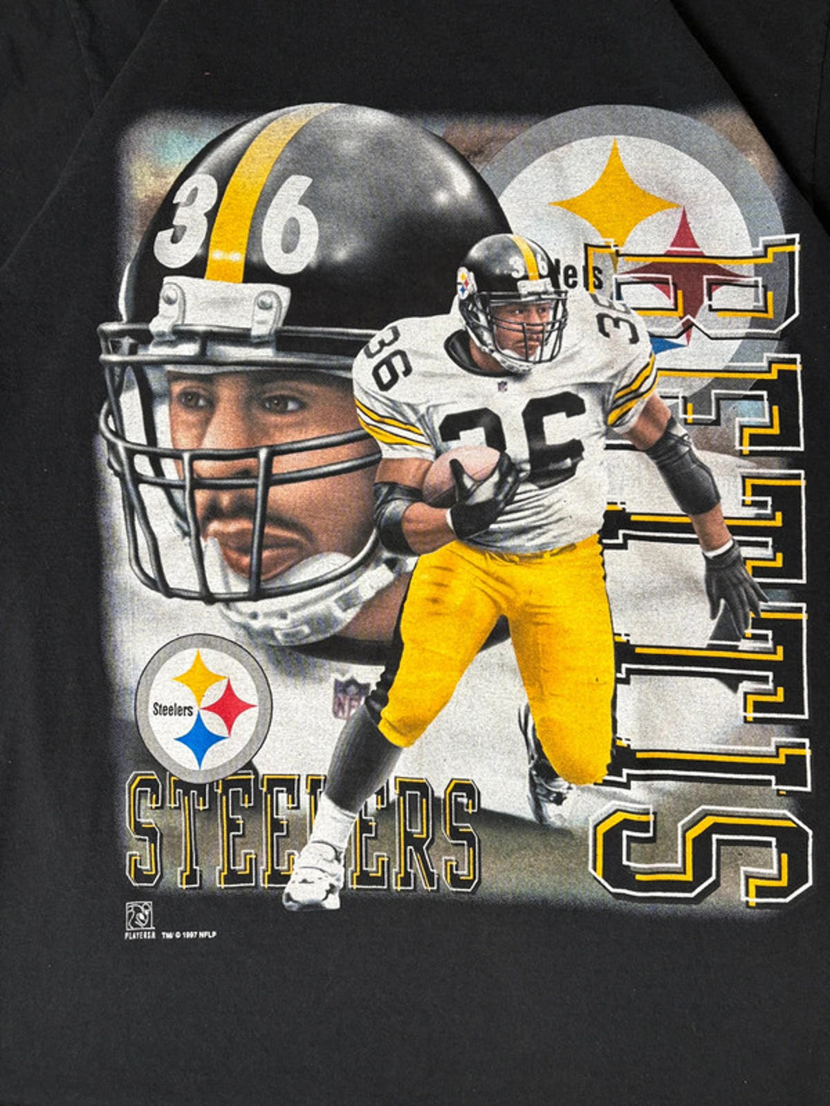 Vintage 1997 Pittsburgh Steelers Jerome Bettis #36 T-Shirt – Size L/XL Rare NFL Collectible