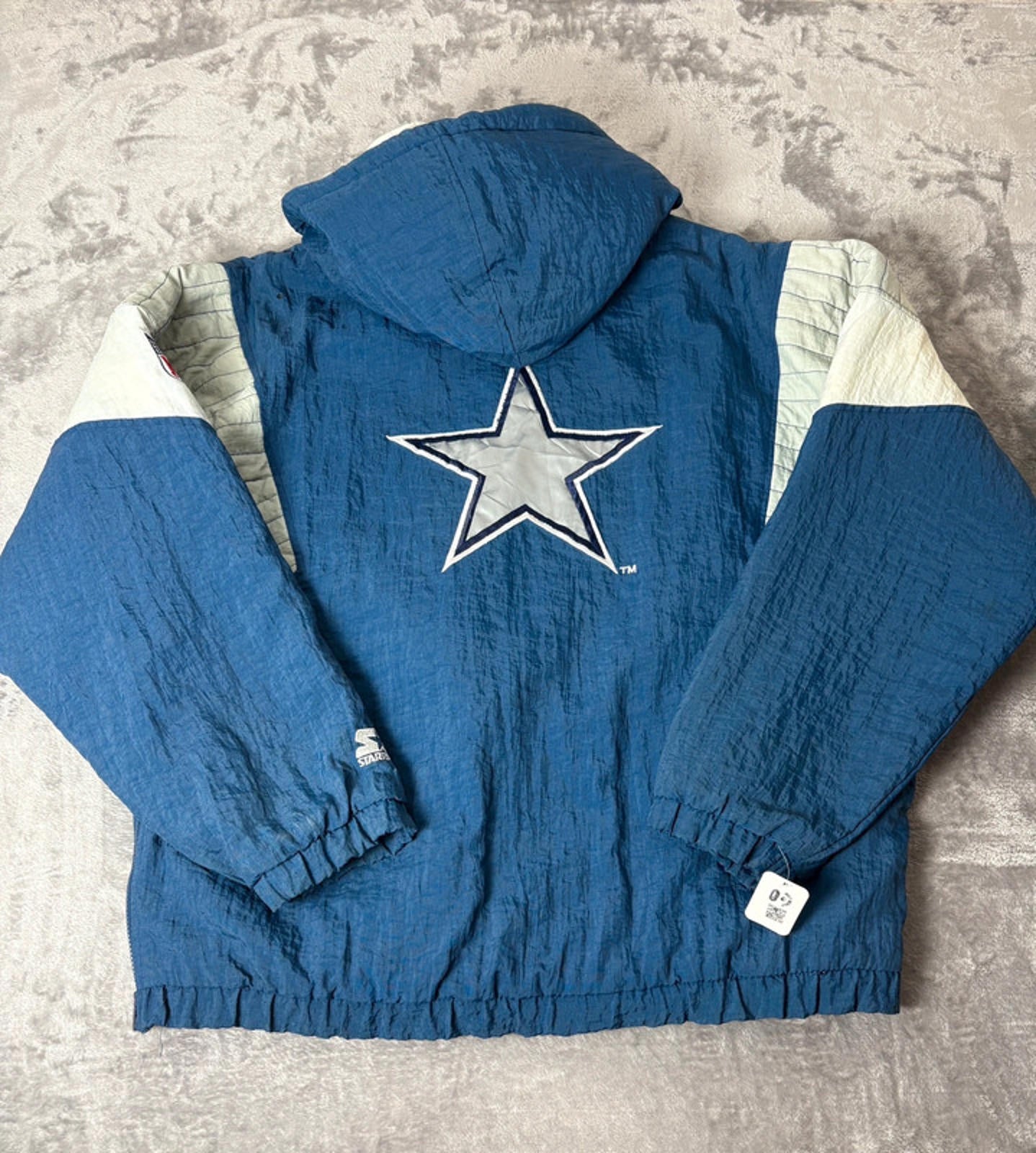 Vintage Dallas Cowboys NFL Starter Pullover Jacket (L) 90s Embroidered Logo Blue