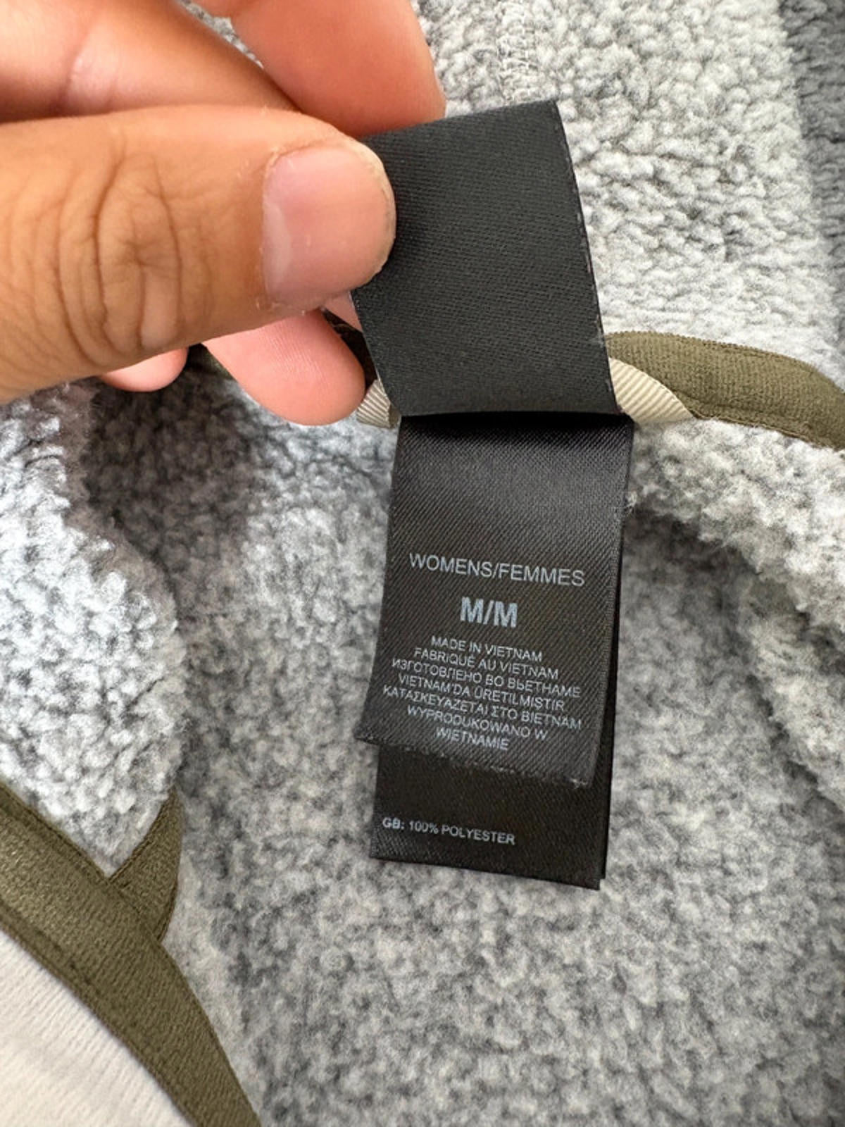 The North Face Women’s Thick Hoodie Fleece (M) Grey Fitted Button Zip Outdoor