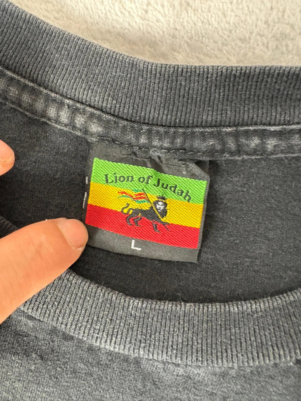 Vintage 2000s Rastafari T-Shirt Haile Selassie Lion of Judah Double Stitch Size L