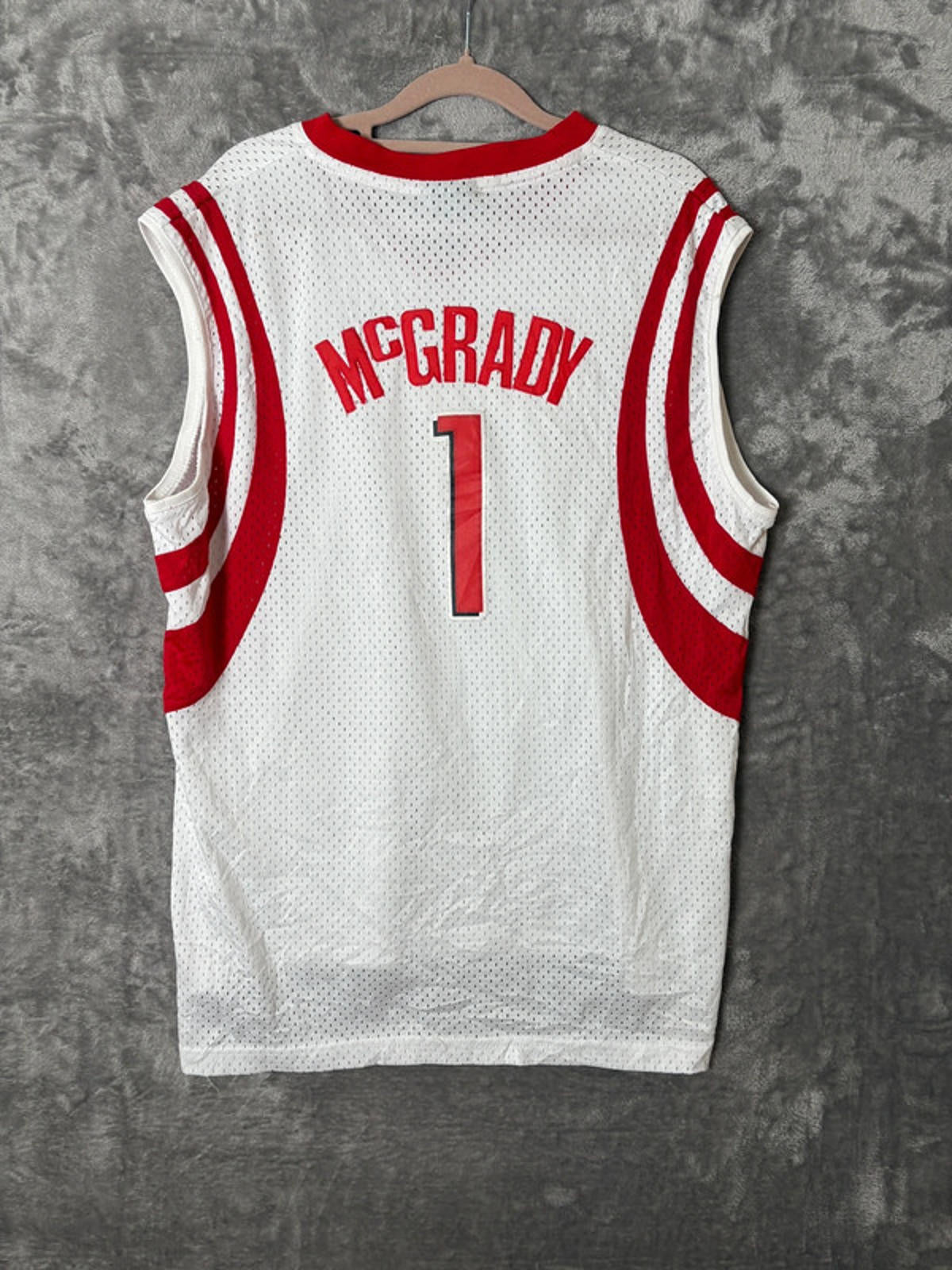 Vintage Reebok NBA Houston Rockets Tracy McGrady 1 Jersey (XL) Men’s White Red