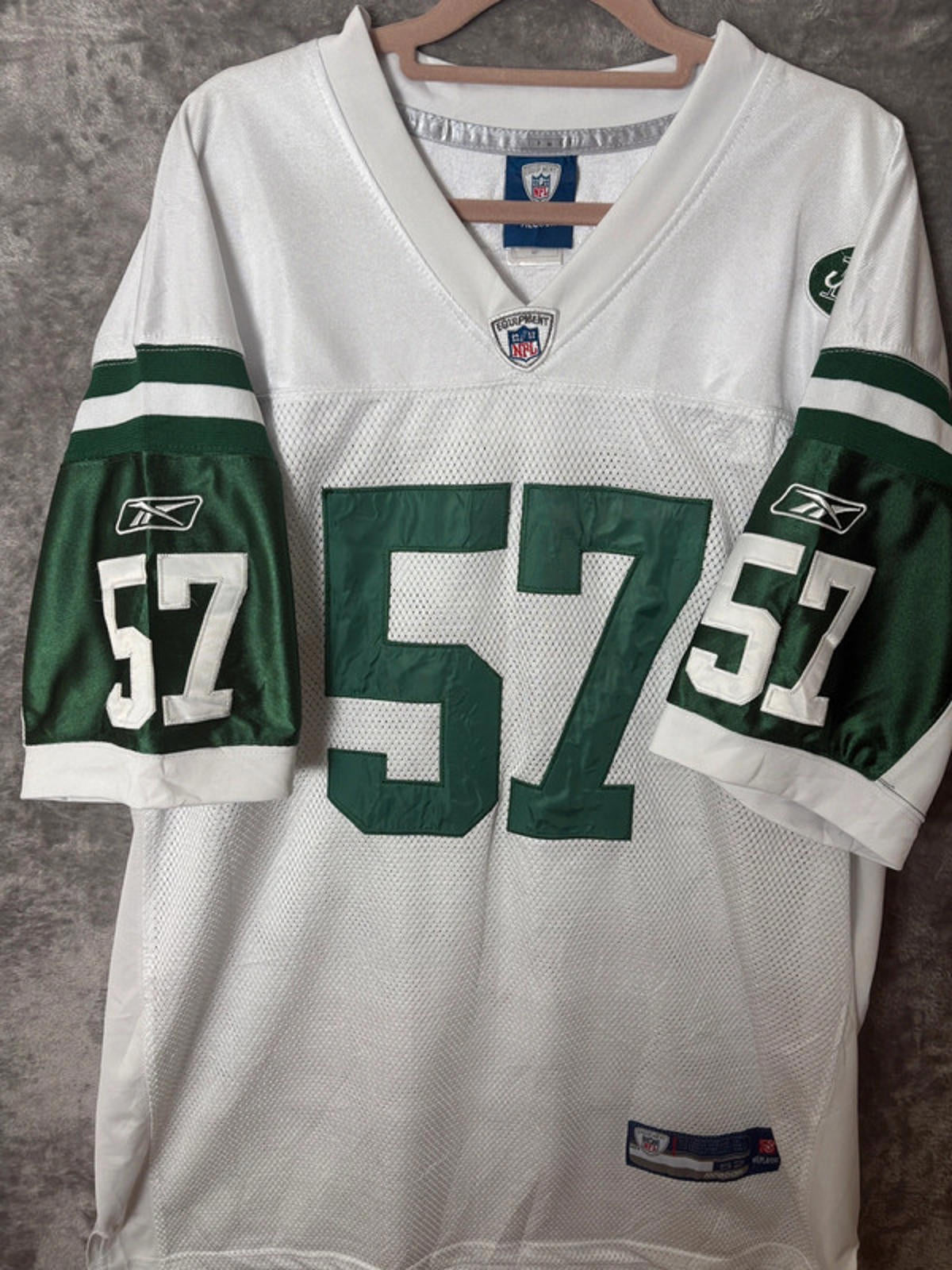 New York Jets Bart Scott 57 NFL Reebok On Field Jersey (XXL) Vintage 2009