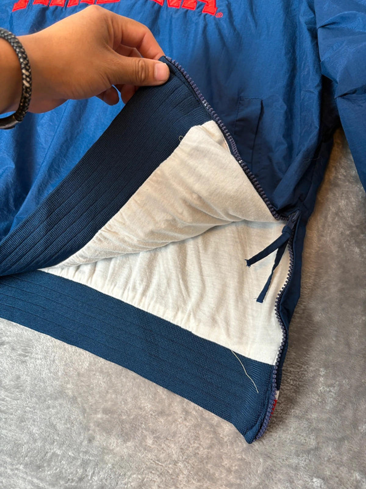 Vintage University of Arizona Windbreaker Jacket - Genuine Stuff - Blue/Red Mens XL