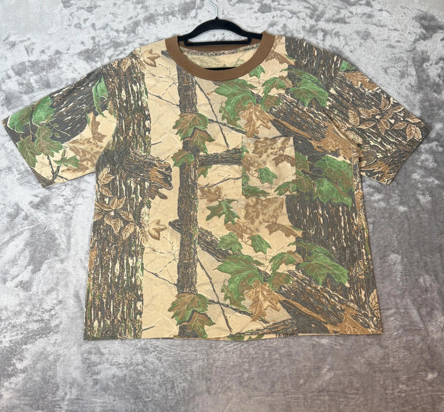 Vintage Realtree Camouflage Single Stitch T-Shirt (L) All Over Print