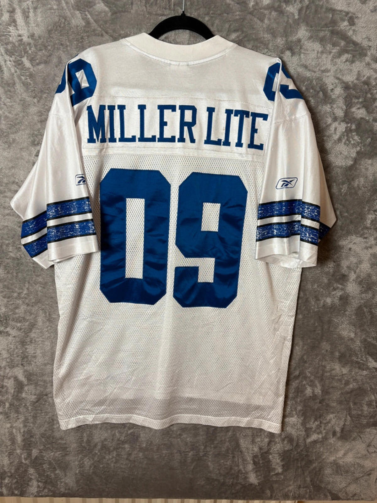 Vintage Reebok NFL Dallas Cowboys Promo Miller Lite #09 Jersey (XL) Embroidered