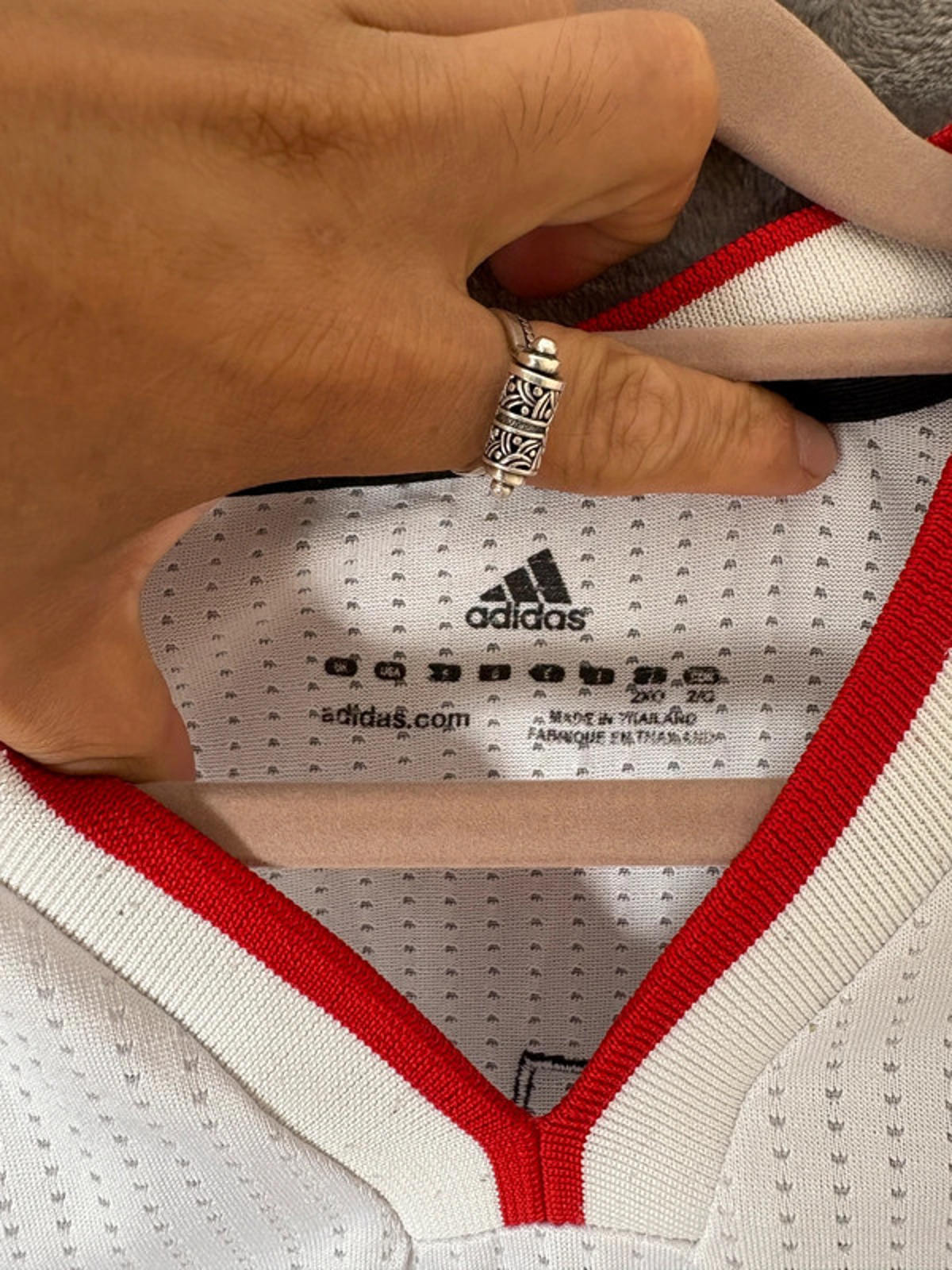 Adidas NBA Miami Heat Dwyane Wade 3 Jersey (S) White Red Climacool