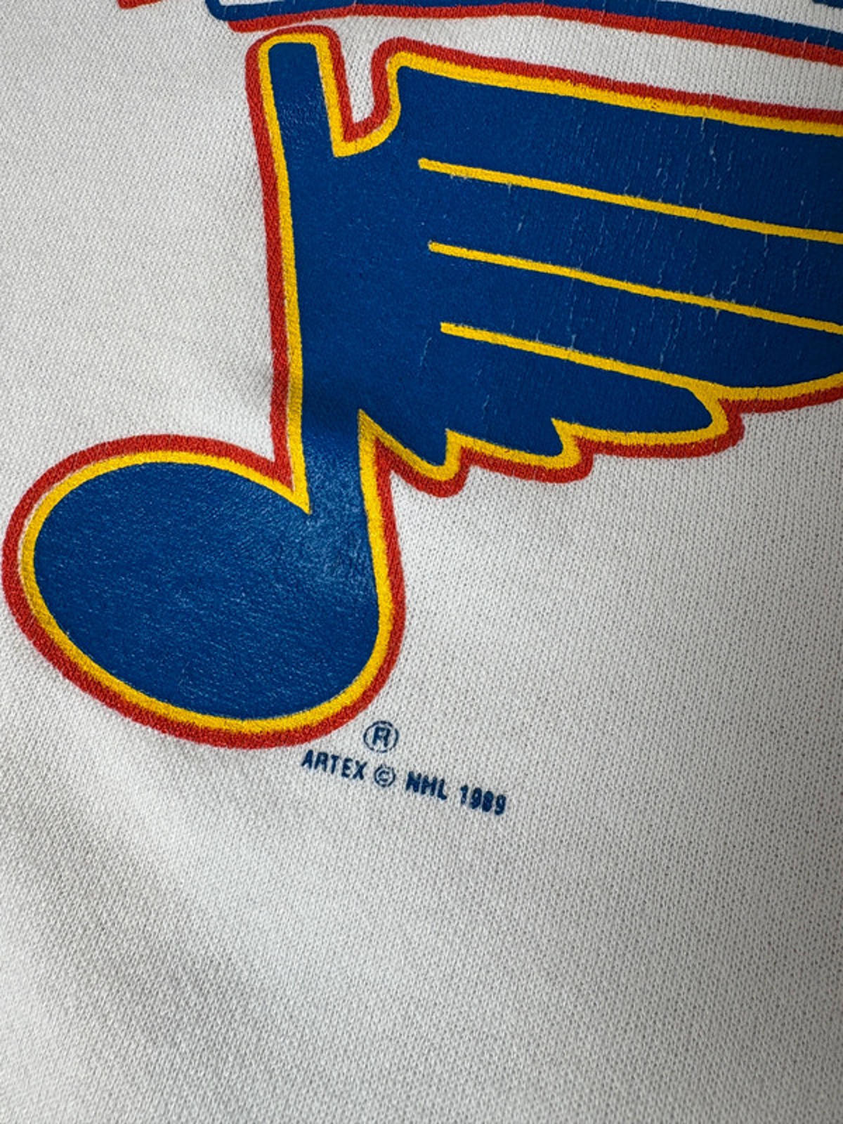 Vintage 1989 St. Louis Blues NHL Sweatshirt Artex Size L USA Made