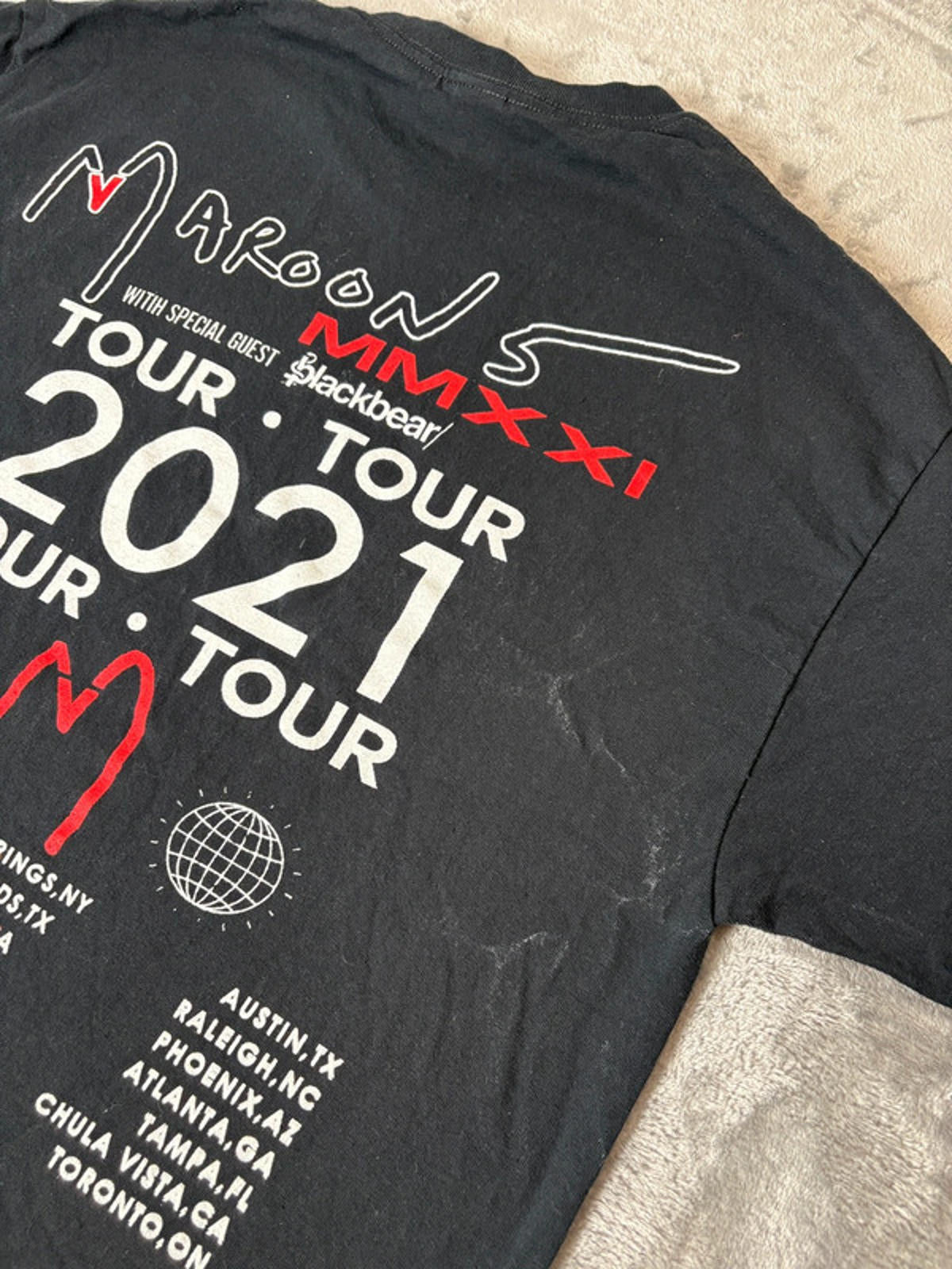 Maroon 5 2021 MMXXI Tour Band Tee (Fits M) Gildan Tag Black