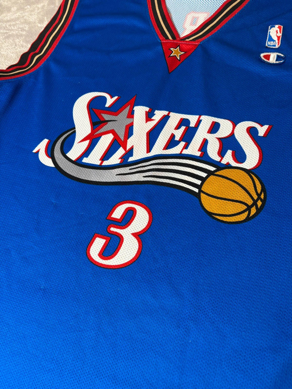 Allen Iverson Vintage Champion NBA Jersey 76ers Size Large