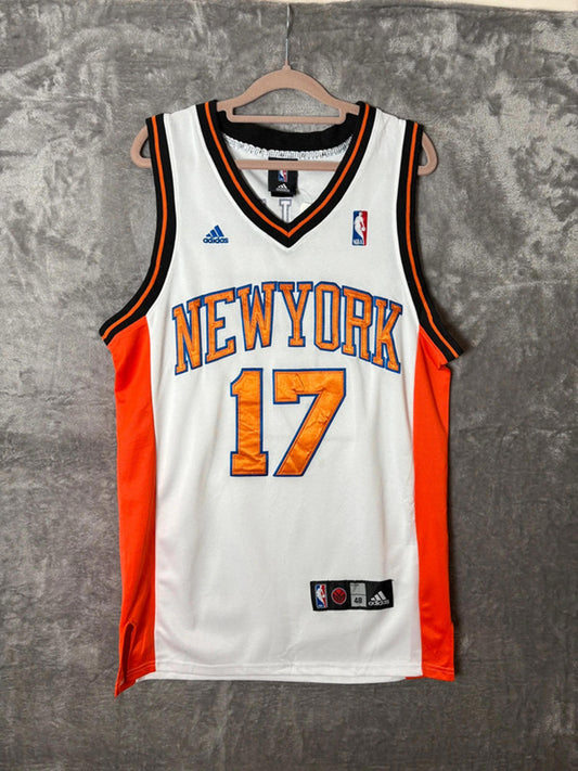 Adidas New York Knicks Jeremy Lin 17 NBA Jersey (XL) White Orange Vintage 2011
