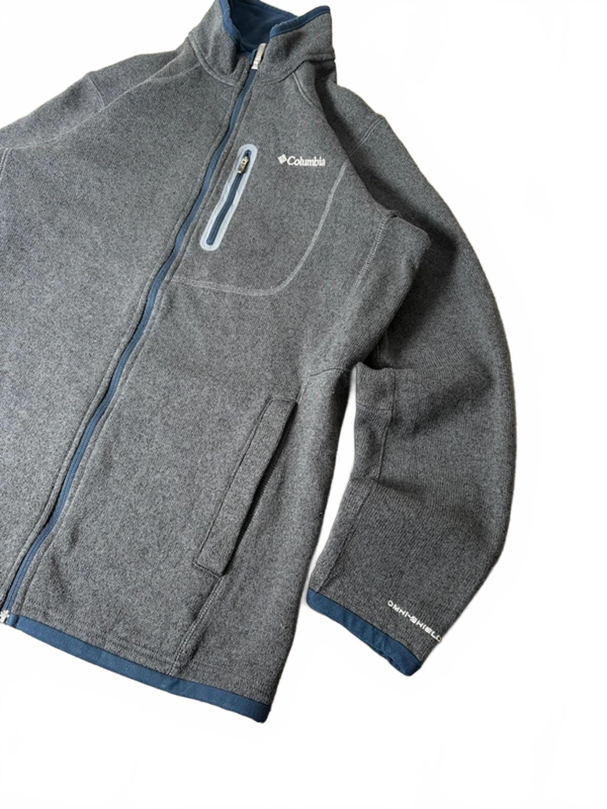 Columbia Omni-Shield Full Zip Fleece Jacket Men’s (L) Grey Thick Outdoor Hiking
