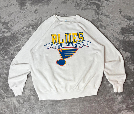 Vintage 1989 St. Louis Blues NHL Sweatshirt Artex Size L USA Made