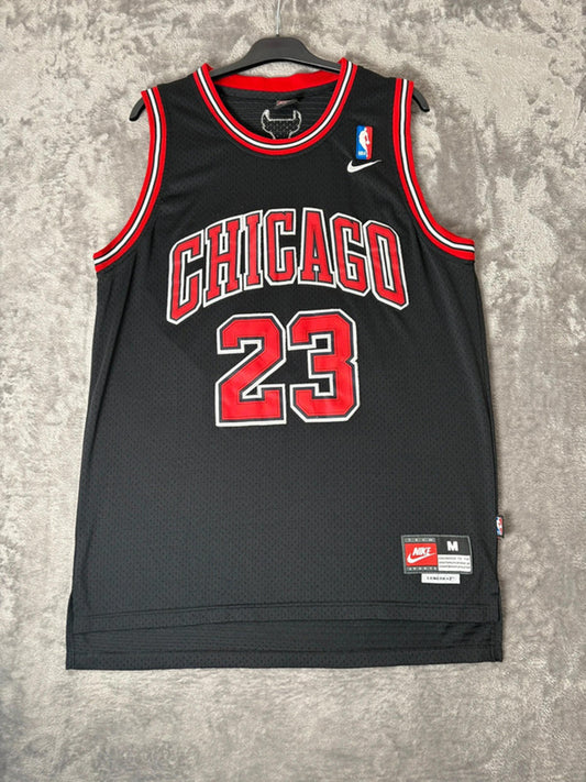 Vintage Nike Michael Jordan 23 Chicago Bulls NBA Jersey (M) Black Red 90s