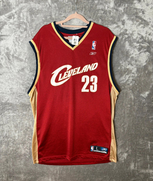 LeBron James 23 Cleveland Cavaliers NBA Reebok Swingman Jersey (L)Vintage 2000s