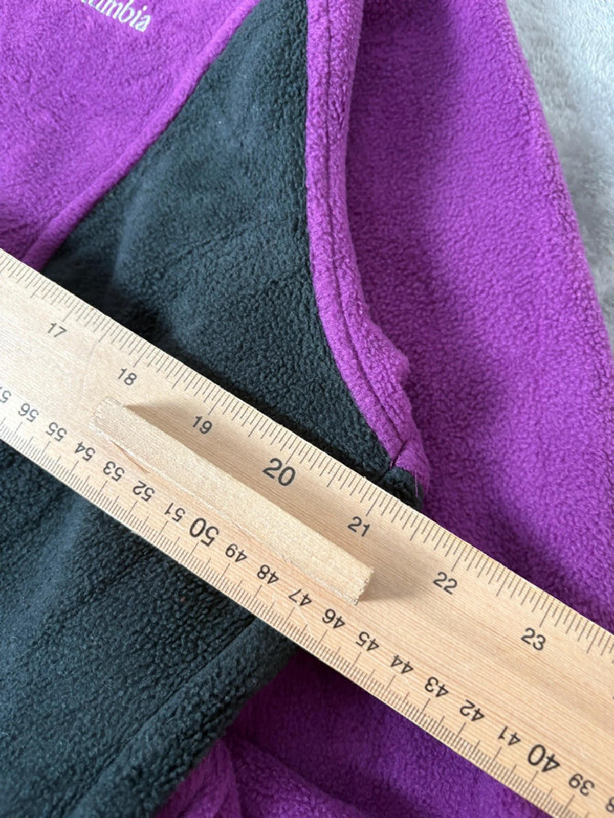 Columbia Women’s Full Zip Fleece Jacket Purple Black Size XL – Outdoor Hiking