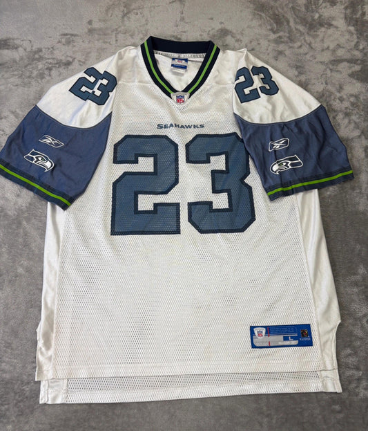 Seattle Seahawks Marcus Trufant 23 Reebok NFL Equipment Jersey (L)