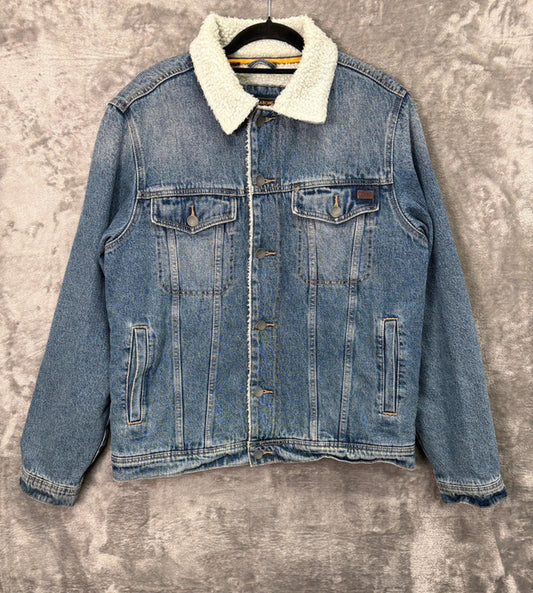 Billabong Surfplus Barlow Sherpa Denim Jacket (L) Men’s – Blue