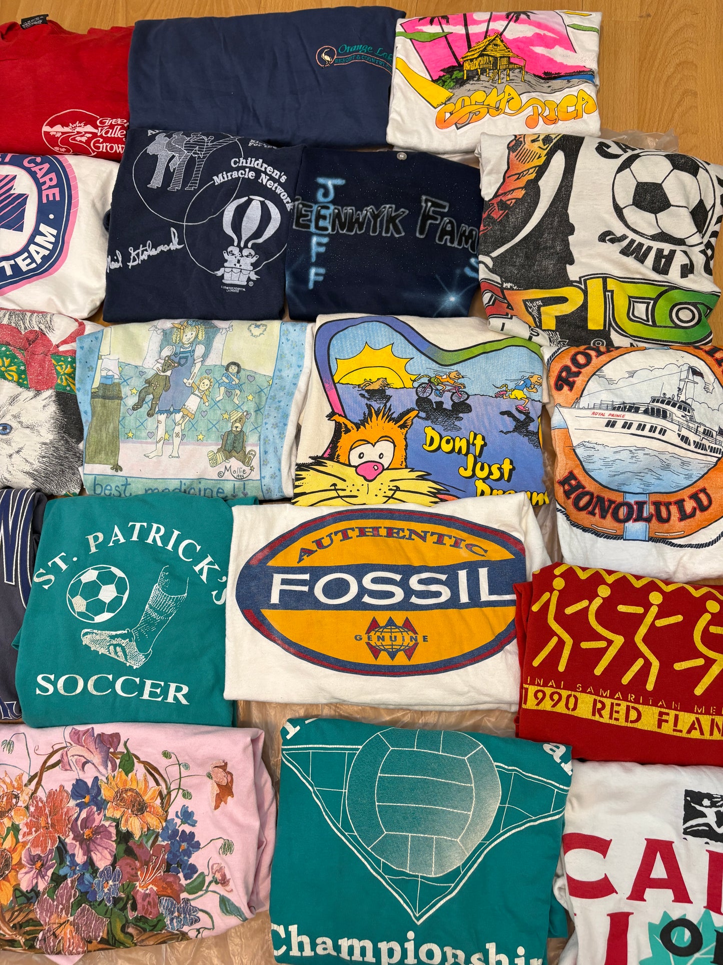 15x Single Stitch T-Shirts Lot (90s Vintage) – Grade A/B – USA & Promo Tees