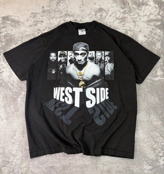 2Pac West Side Rap Tee (XL) Shaka Wear Heavyweight Vintage Style Hip Hop Graphic