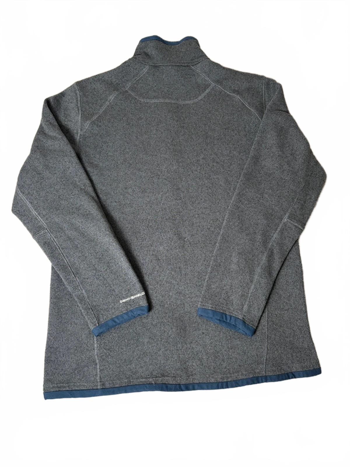 Columbia Omni-Shield Full Zip Fleece Jacket Men’s (L) Grey Thick Outdoor Hiking