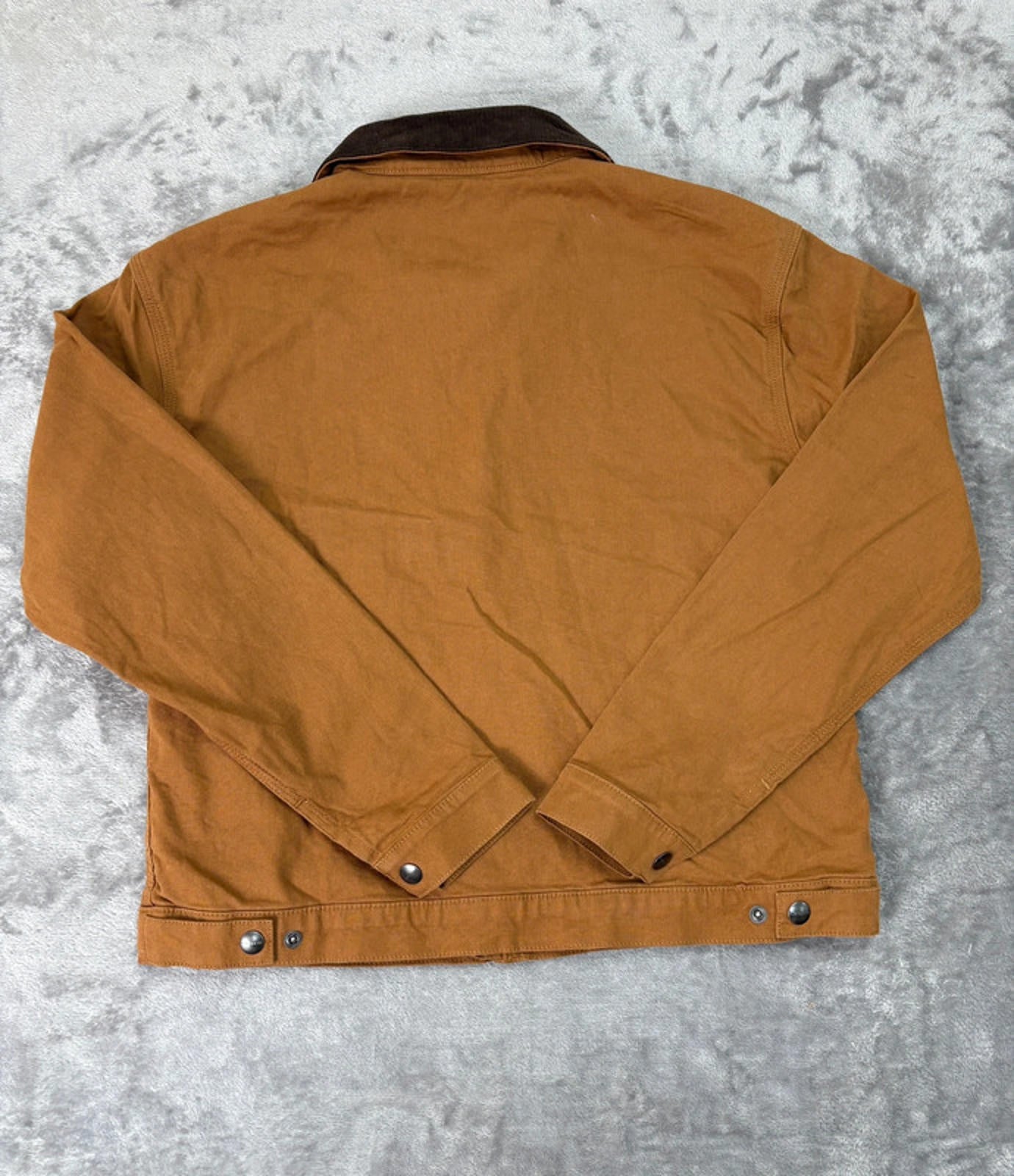 Carhartt Detroit Jacket Brown Loose Fit Small Canvas Workwear Coat