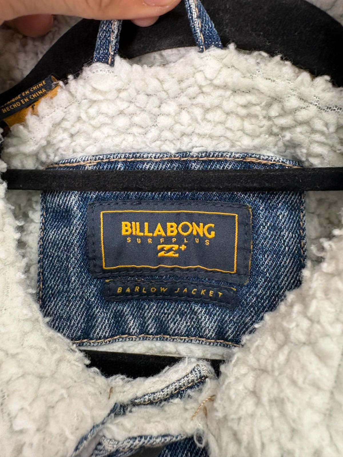 Billabong Surfplus Barlow Sherpa Denim Jacket (L) Men’s – Blue