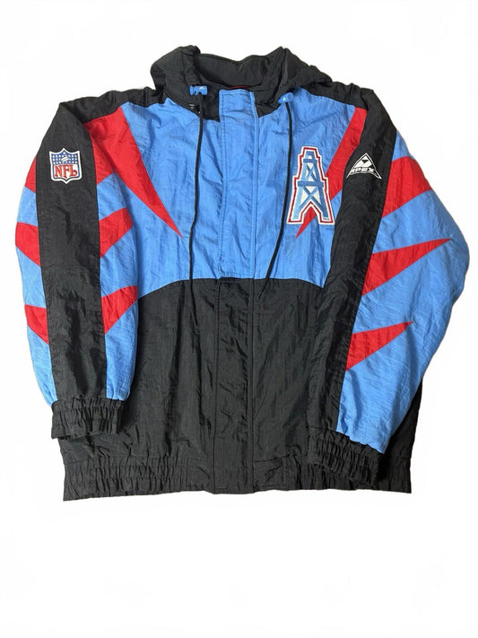 Vintage Houston Oilers NFL Apex One Pro Line Jacket M Rare Retro usa 90s