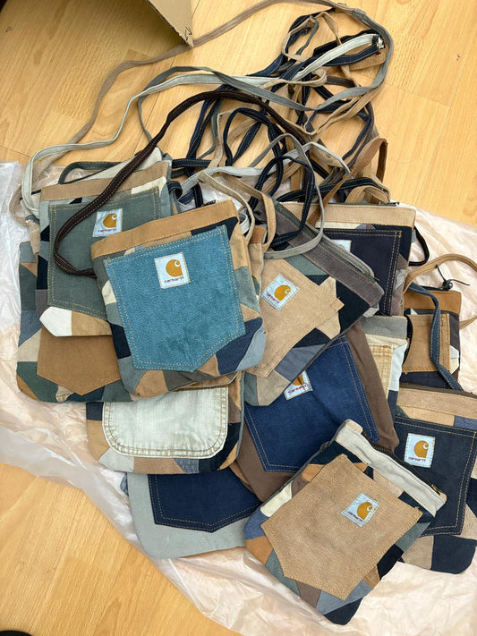 17x Reworked Carhartt Sling bags Lot